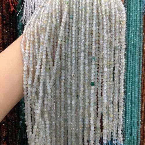 Natural Grey Agated Stone 4 MM Beads Round Section Loose Small Beads for DIY Jewelry making Accessories Necklaces Bracelet