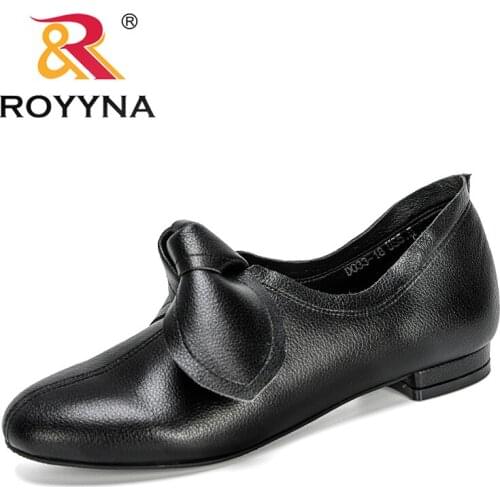 ROYYNA 2020 New Designers Popular Style Office Shoes Woman Fashion Pumps Women Lower Heels Non-slip Ladies Wedding Shoes Comfy