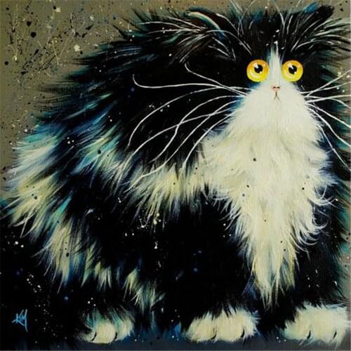 Cartoon Cat DIY 11CT Cross Stitch Embroidery Kits Craft Needlework Set Cotton Thread Printed Canvas Home Dropshipping