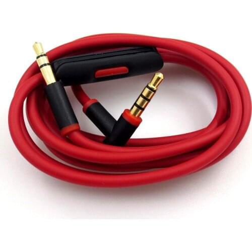 Headphones Connector Audio Cable 3.5mm Cables Male to Male Stereo Cable with mic for V-MODA Headphone Car Multimedia mp3 Speaker