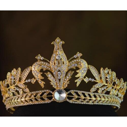Bridal Crown Headdress Female Diamond Birthday Big Crown Headband Crown Hair Accessory Bride Headpiece