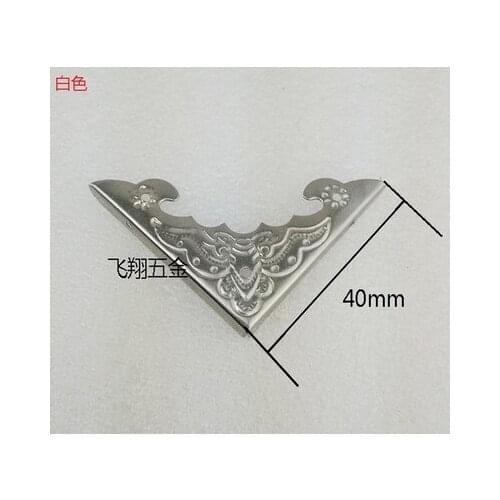 Corner Protector Hardware angle wooden flower wine box corner white bat 40mm