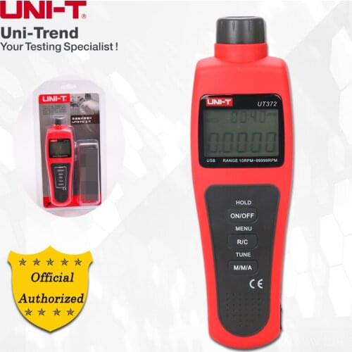 UNI-T UT371/UT372 Tachometer; Hand-held non-contact tachometer, RPM/Data Hold/USB Interface, Auto Power Off