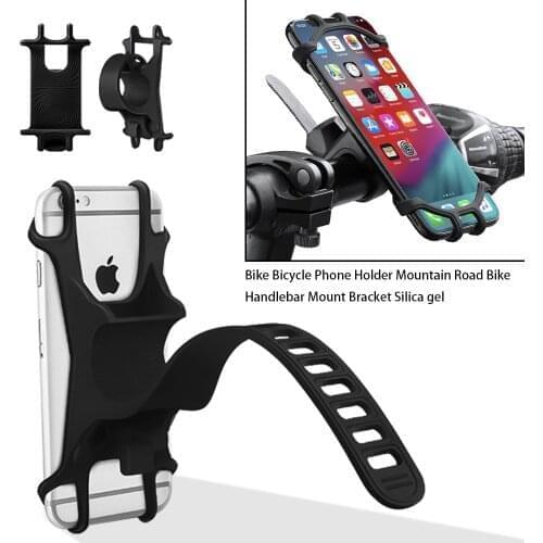 Universal Bicycle Mobile Phone Holder Silicone Motorcycle Bike Handlebar Stand Mount Bracket Mount Phone Holder For iPhone