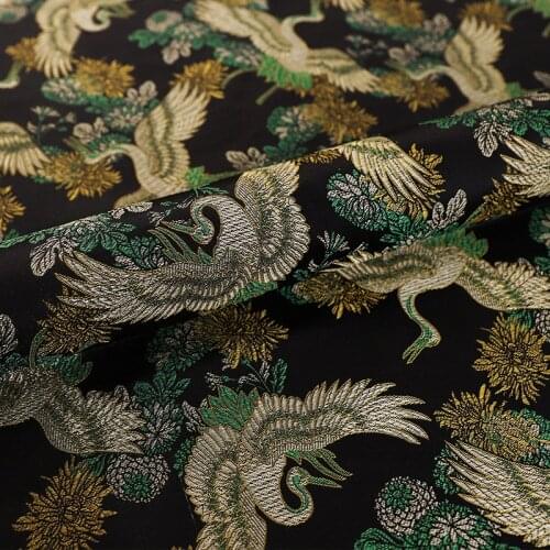 Vintage brocade jacquard fabrics imitation silk womens Hanfu sewing cheongsam clothes material for designers