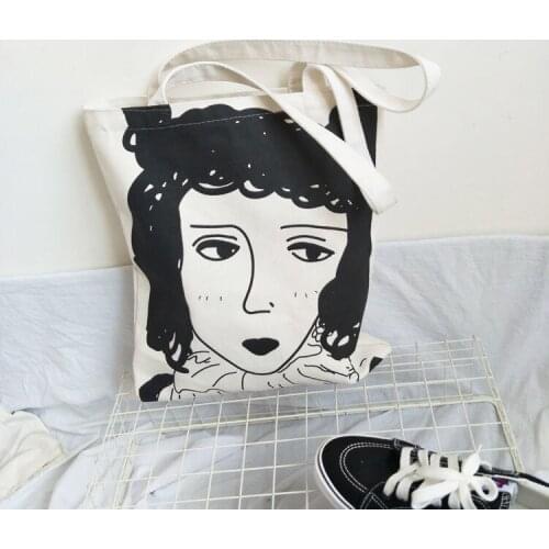 Women Shoulder Bag Large Capacity Handbag Reusable Shopping Bag Girl Shoulder Bag Handbag Canvas Large Capacity Student bag