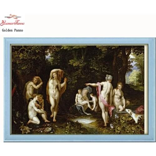 Golden Panno Needlework DIY DMC Cross stitch Sets For Embroidery kits Precise unprinted religion Patterns Counted Cross-stitch07