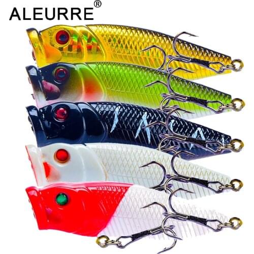 1pcs Top Water Popper Wobbler Fishing Lure 6cm 8g Japan Isca Artificial Crankbait Hard Baits Fake Fish Carp Pike Fishing Tackle