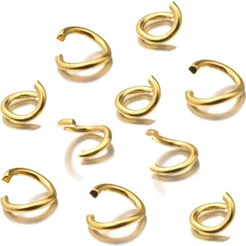 200pcs 4mm 5mm 6mm 8mm 9mm 10mm gold stainless steel jump rings DIY necklaces bracelets accessories jewelry Making Findings