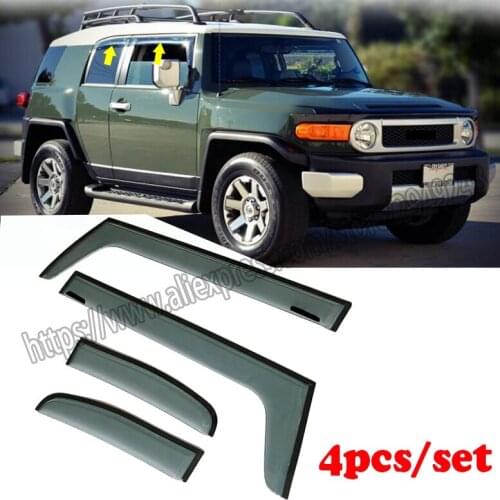 4pcs WellVisors Window Visors For Toyota FJ Cruiser 2007-2014 Sun Visors Deflectors