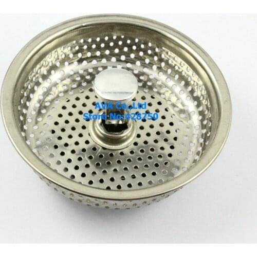 5 Pieces 3-1/4" (84mm) Diameter Kitchen Stainless Steel Sink Strainer Drainer Drain Stopper