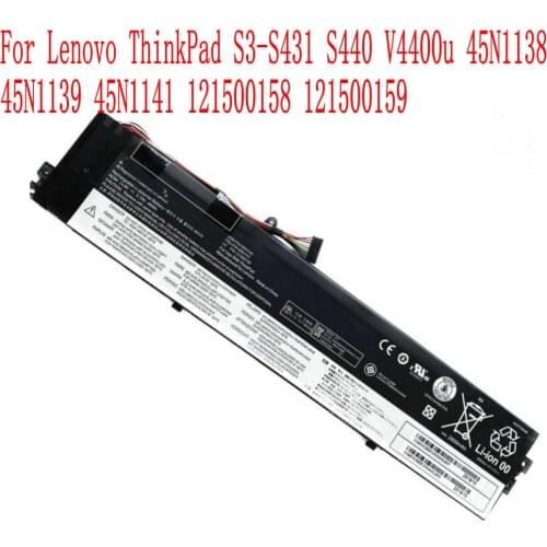 Brand new 46WH/2800mAh 45N1140 battery For Lenovo ThinkPad S3-S431 S440 V4400u 45N1138 45N1139 45N1141 121500-158 /159 Laptop