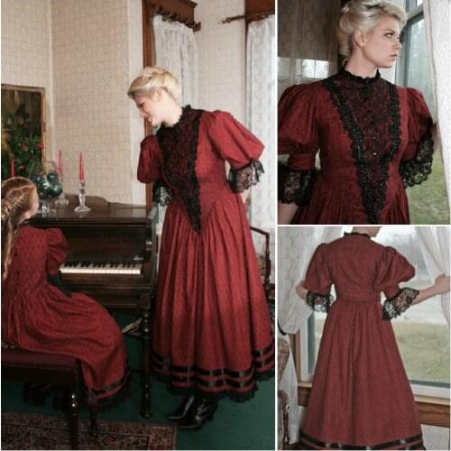 Custom-madeOn sale V-12272 1860S Victorian Gothic/Civil War Southern Belle Ball Gown Dress Halloween dresses Sz US 6-26 XS-6XL