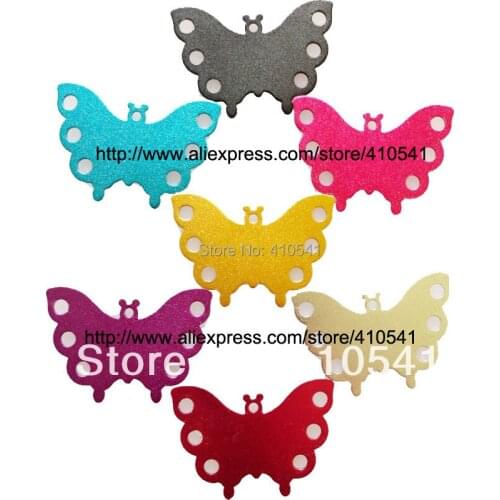 DHL Free Shipping Butterfly Shaped Pet Tags Mix Colors Dog Name Tags 45*23MM Personalized Pet Pendant Customized Cat Dog ID Tags