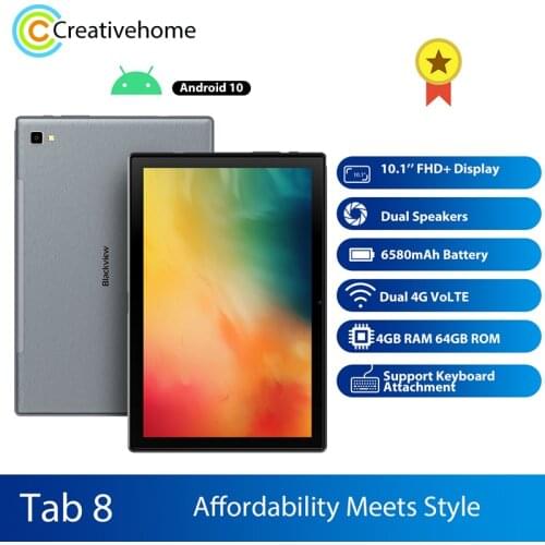 Blackview Tab 8,10.1 inch, 4GB+64GB, Face Unlock, Android 10 , Octa Core 1.6GHz, Support WiFi & Bluetooth & TF Card, Network: 4G