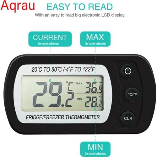 LCD Digital Screen Precision Refrigerator Thermometer Fridge Freezer With Adjustable Stand Magnet From -20 To 50 ℃ Thermometer