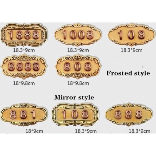 Retro house number as door number 3 to 4 numbers personalized door apartment Hotel number stickers