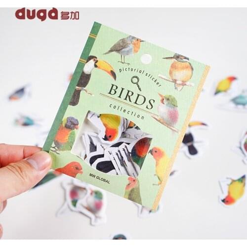 6 pcs/pack Potted Plant Animal Flowers Decorative Stickers Scrapbooking Stick Label Diary Stationery Album Stickers