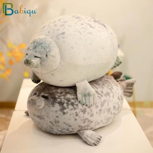 New 80cm Sea World Animal Seal Baby Sleeping Pillow Soft Sea Lion Plush ToysPlush Stuffed Doll Kids Girls Birthday Gifts