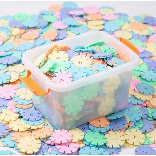 Snow flakes thickened large childrens building blocks plastic benefit intelligence girls boys fight plug assembly early educa