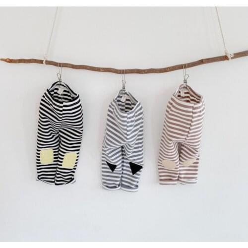 Newborn Pants 2021 Spring Autumn Boys Girls Pants Leggings Baby Circle Square Triangle Striped Legging Children Clothes Trousers