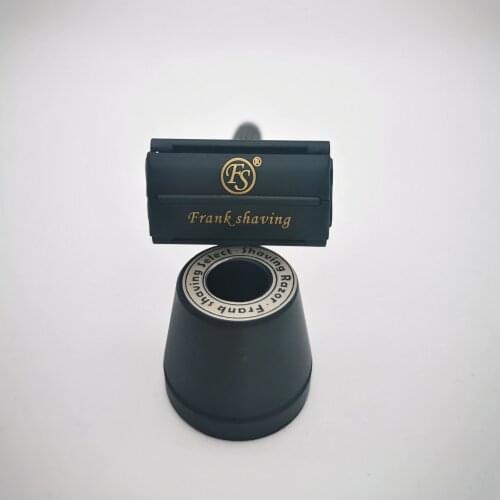 Frank Shaving-Adjustable Butterfly Double Edge Safety Razor Matte BLACK Color+Razor base