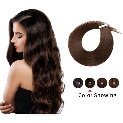 Gazfairy Tape In Human Hair Extensions 10pcs 20pcs 40pcs 12" 16" 20" 24" Straight PU Skin Weft Remy Tape Human Hair Ombre Color