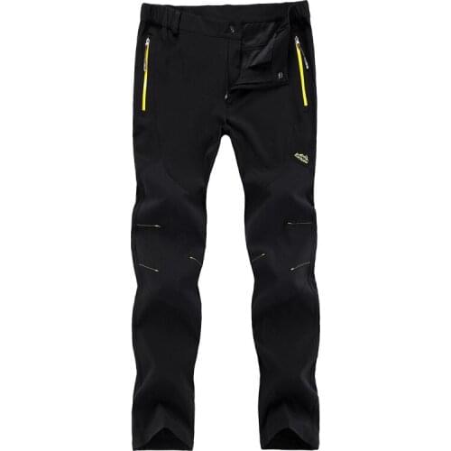 Hot 2020 Outdoor Spring Autumn Patchwork Sport Climbing Camping training Pants Waterproof Softshell Trekking Men Trousers hombre