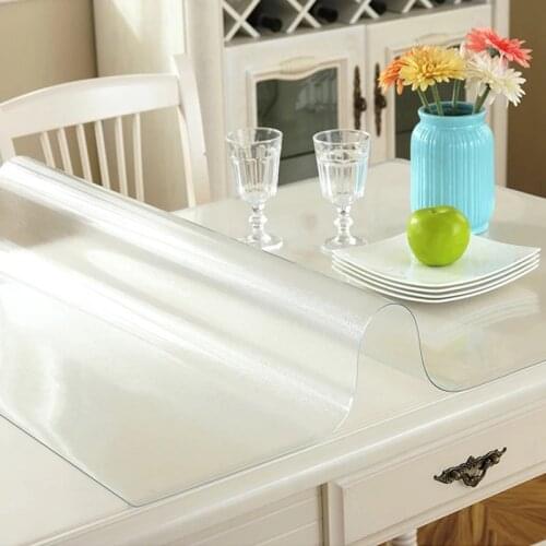Thick 2mm PVC Frosted Tablecloth Matte Waterproof Table Cover Oil-proof Soft Glass Protect kitchen Dinning Table High Quality