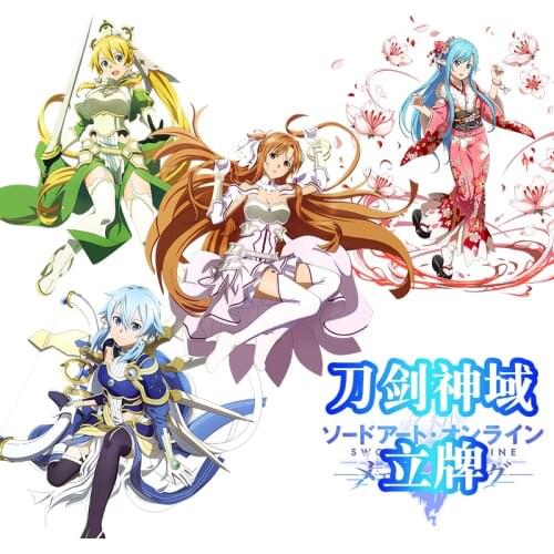 Sword Art Online Japan HOT Anime acrylic Stand Figure Model Kirigaya Kazuto Yuuki Asuna Asada Shino Eugeo Desktop Decor Gifts