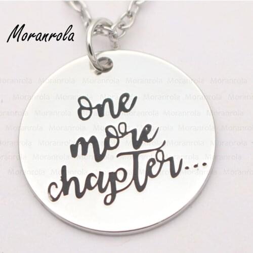 New arried "One More Chapte " Copper necklace &Keychain,charm Book Lover Jewelry Gifts for bookworms reader quote necklace