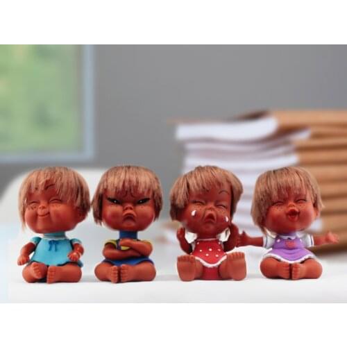 Cute Smile / Angry / Cry / Laugh Expression Vinyl Doll Christmas New Year Gifts Wholesale T235A/B/C/D