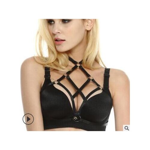 Fashion Hot koop Sexy Beha Riem Vrouwen Ondergoed Beha Fetish Borst Bondage Femme Jarretellegordel Gothic Kooi Harnas Beha S002