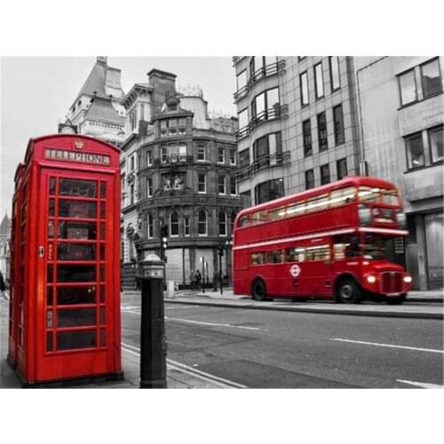 Red Umbrella Rose Flower Pre-Printed 11CT Cross-Stitch Embroidery Full Kit DMC Threads Knitting Needlework Handmade Design