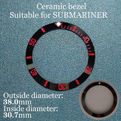 38mm 2021 New Style Advanced Engraved Ceramic Bezel Suitable For 40mm Case Accessories