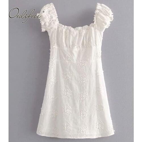 Летние платья с коротким рукавом Ordifree China At AliExpress