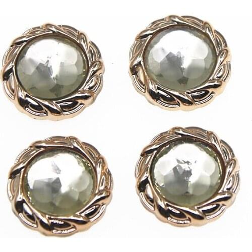 20pcs 18mm golden color rhinestone flat back button cute Home Garden Crafts Cabochon Scrapbooking Clothing accessories