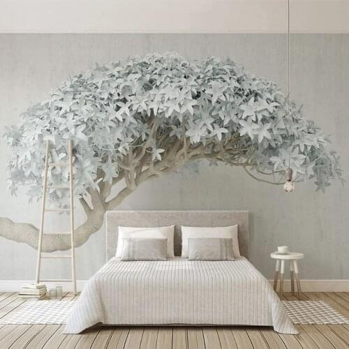 Custom 3D Photo Wallpaper Nordic Modern Creative Big Tree Interior Room Decoration Wall Mural Wallpapers For Living Room Bedroom