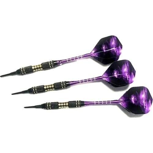 3pcs / set of 18g professional electronic soft darts dart box darts purple dart shaft