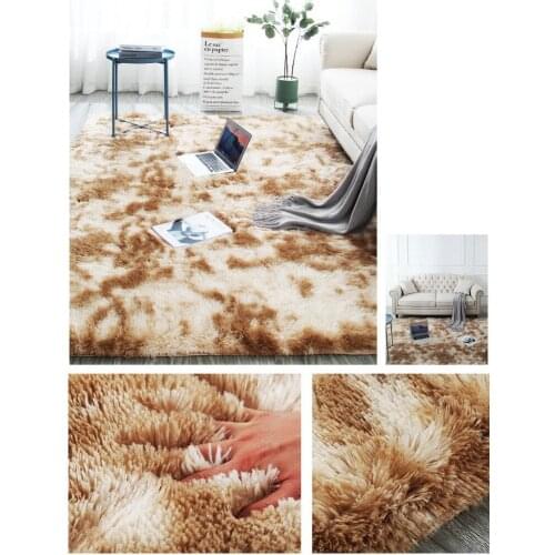 Rainbow Carpet Gradient Tie-dye Plush Rug for Living Room Coffee Table Carpet bedroom Bedside Bay Window Rug Baby Crawling Mat