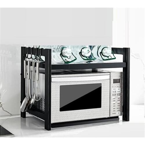 Etagere Rangement Almacenaje Stainless Steel Adjustable Microwave Shelf Organizador Cuisine Cocina Kitchen Storage Rack Holder