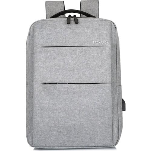Gray Laptop Backpack Mens Male Backpacks Business Notebook Mochila Waterproof Back Pack USB Charging Bags Travel Bagpack