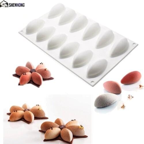 SHENHONG Sea Shells Cake Pan Mold French Dessert Mousse Silicone White Pastry Mould DIY Baking Non-Stick Decoration Bakeware