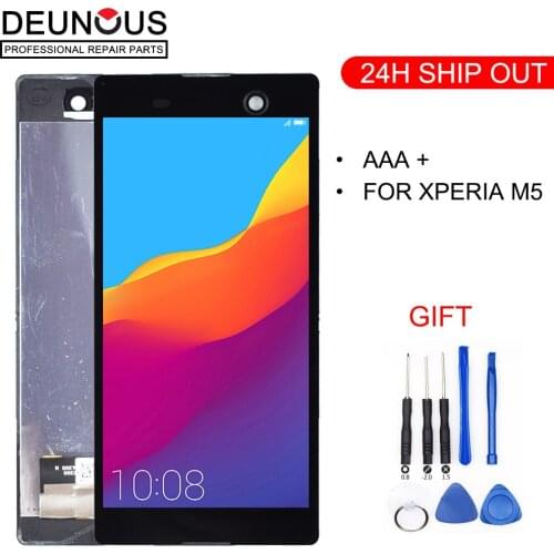New 5'' display For Sony Xperia M5 lcd Dual E5603 E5606 E5653 LCD Display Touch Screen Digitizer full Assembly Replacement Parts