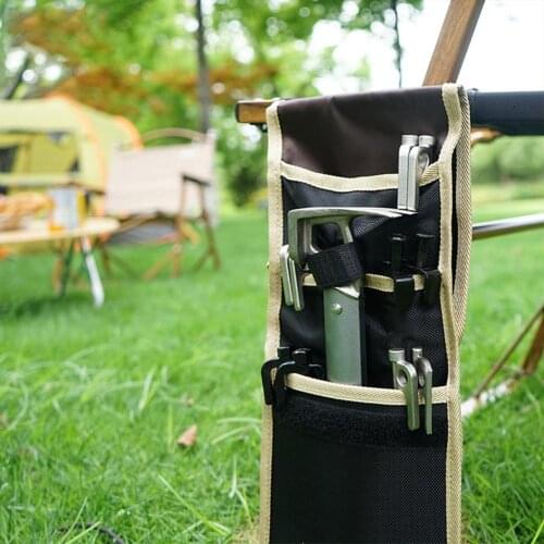 Tent Stake Carrying Bag Storage Tote for Tent Pegs Hammer Outdoor Camping Nail Hammer Tool Bag Camping Accessories