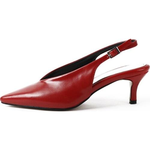 Fine medium heel pointed v mouth retro high heel single shoes female 2020 Womens shoes summer new comfortable wild word with