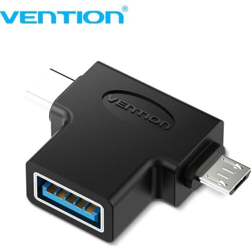 Vention Type C USB Adapter USB 3.0 OTG Adapter Cable 2 in 1 Micro USB OTG Converter for iPhone 8 8plus X Samsung Android phone