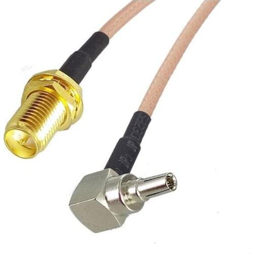 1PCS RP-SMA Female Jack nut to CRC9 Right Angle RF cable RG316 Pigtail 15CM for HUAWEI 3G modem