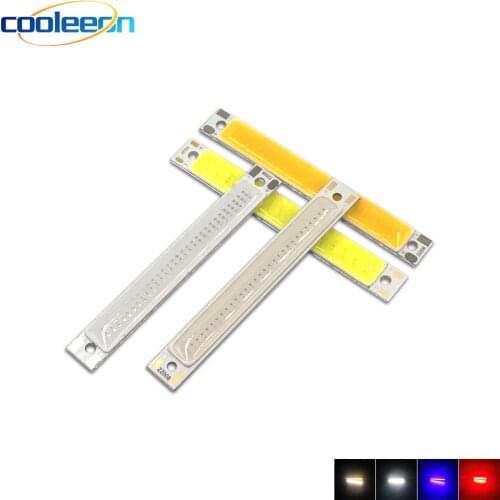 100PCS 60*8mm 2.36in 2V 3V COB Light Source 1W 3W LED Bulb 3.7V Lamps for Work Car Lights DIY Warm Cool Red Blue Color 6CM Strip