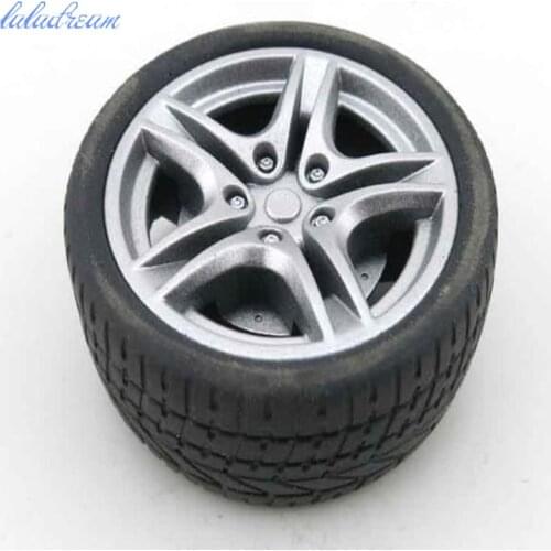 2pcs/lot 40mm 48mm mini rubber wheel diy car model part simulation plastic tires